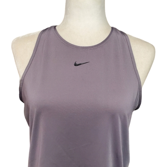 Nike Dri-Fit Tank Top Womens Size Medium Gray Crew Neck Training Top - Picture 3 of 11